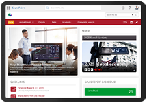 Intranet example for financial teams