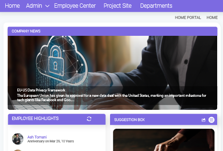 Intranet home page site